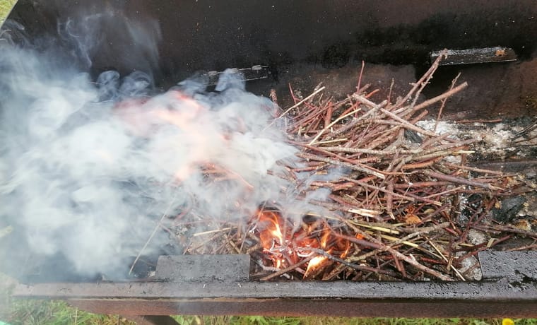 Le barbecue au feu de bois